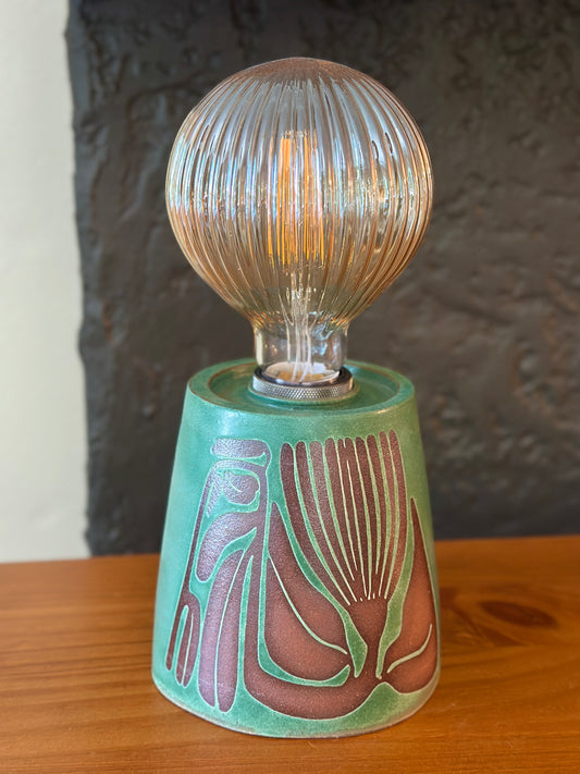 Patina Flower Globe Lamp *Bulb not included*
